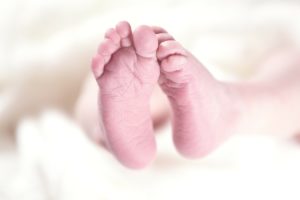 close up shot of newborn feet
