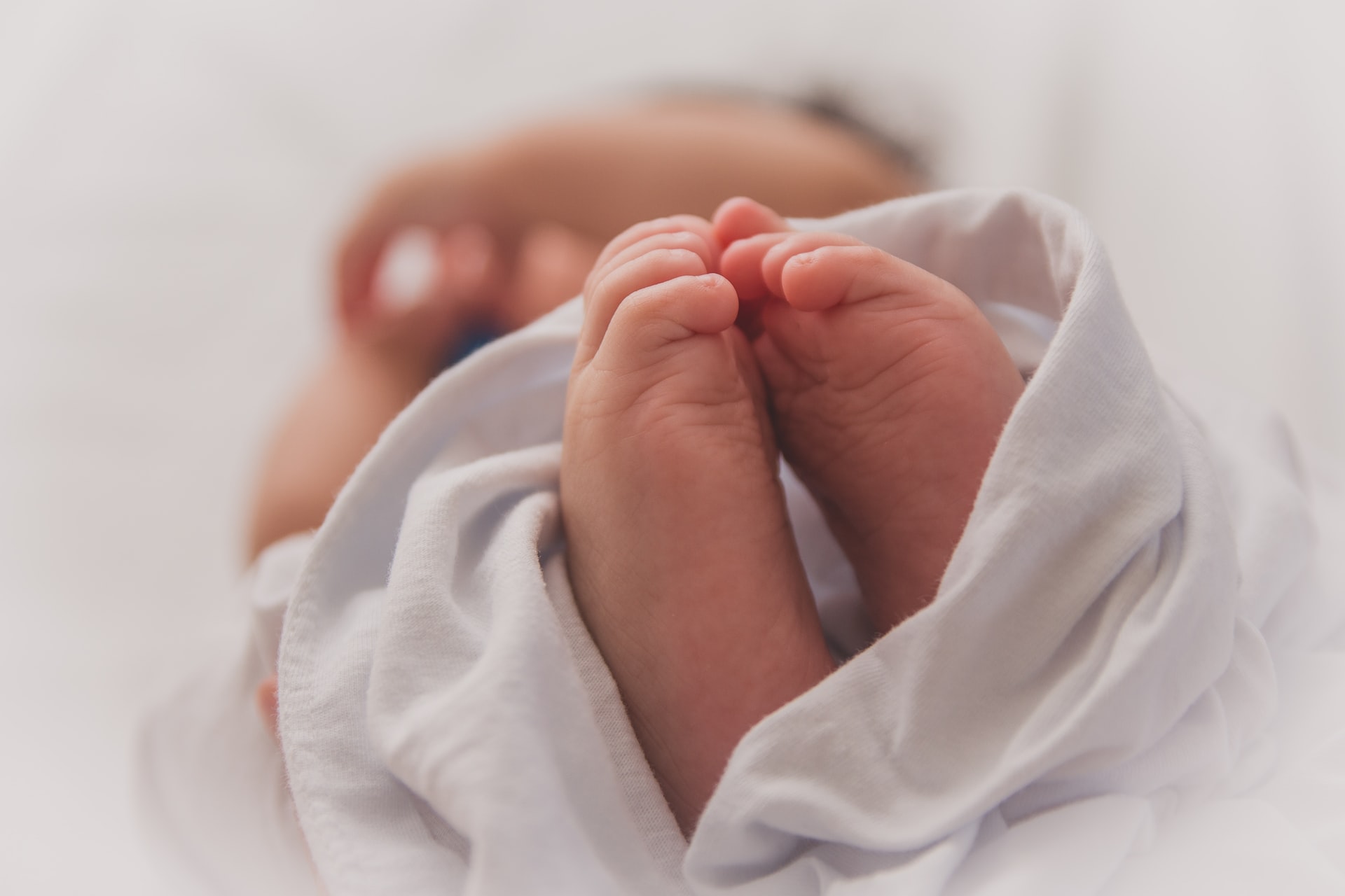 A baby representing a child injured during delivery